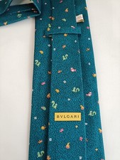 Bulgari, cravatta in seta 7 pieghe vintage.