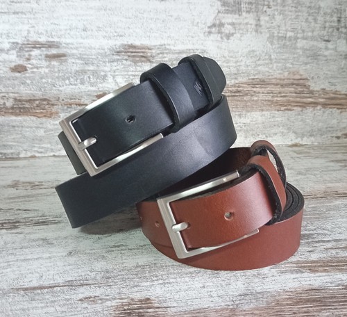Cintura pelle cuoio uomo - cintura,