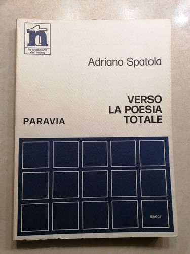 Spatola verso la poesia - spatola,
