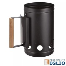 Contenitore Ciminiera di Accensione Accendi Carbone Carbonella per Barbecue BBQ