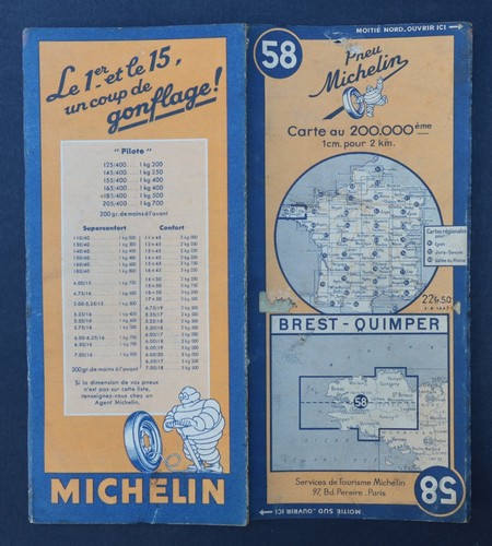 Carte michelin bretagne - n°58,