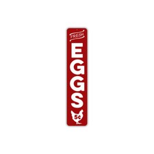 Fresh Eggs Farmhouse Hen Metal