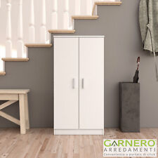Scarpiera DAMON armadietto multiuso,armadio 2 ante salvaspazio bianco