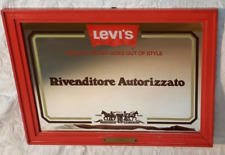 Levi's Strauss pubblicità jeans SPECCHIO Insegna rivenditore ufficiale anni 70