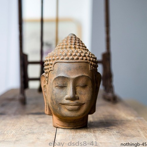 Statua testa buddha - statua,