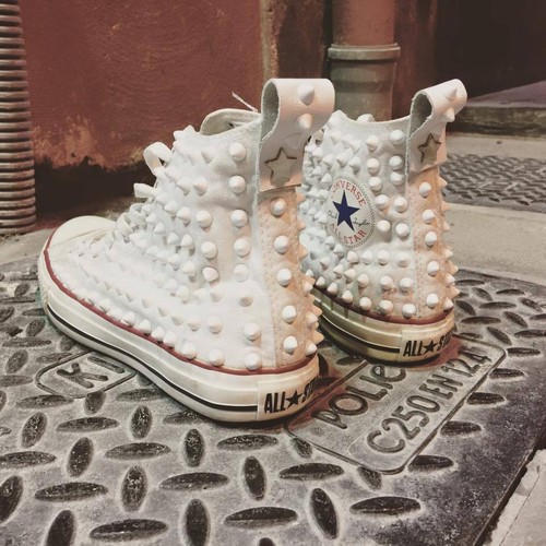 Converse bianche alte - converse,