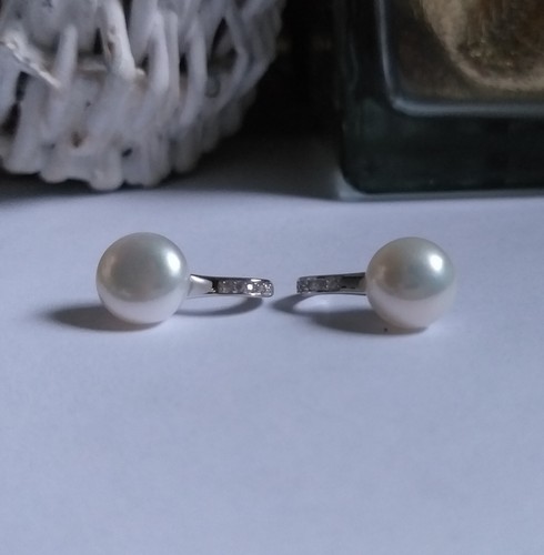 Orecchini con perle zirconi - perle, e