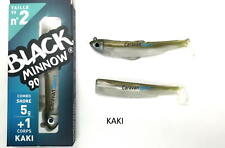 ARTIFICIALE SPINNING COMBO BLACK MINNOW 90 FIIISH N 2 KAKI 5 GR SHORE SILICONE