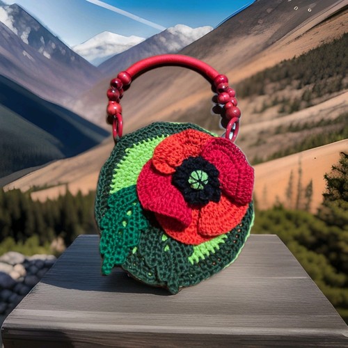Borsa rotonda all uncinetto - borsa,
