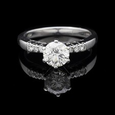 SOLITARIO ANELLO IN ORO BIANCO