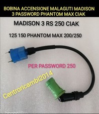 BOBINA ACCENSIONE MALAGUTI MADISON 3 RS 250  PASSWORD PHANTOM MAX 200 CIAK 125 