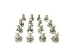 16 Viti Bulloni rondelle in Acciaio Inox per Fissaggio Ruota per FIAT 500 F L  