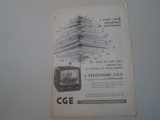 advertising Pubblicità 1956 TV TELEVISORE CGE 23 VALVOLE