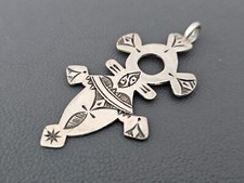 Ciondolo croce argento tuareg