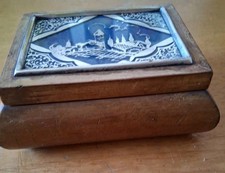 PORTASIGARETTE IN LEGNO PRIMI 900 COPERCHIO IN VETRO VEDI FOTO