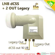 LNB dCSS SCR ILLUMINATORE OCCHIO CONVERTITORE 16UB CON 2 LEGACY