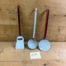 3 Mestolo Antico smaltato da