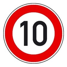 Segnale limite di velocità 10