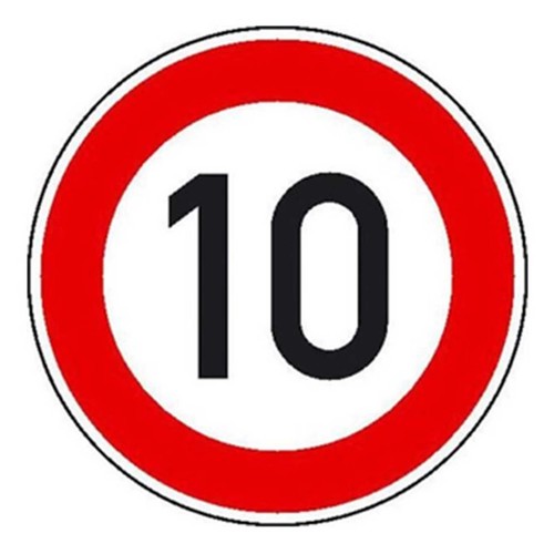 Segnale limite velocità 10 - di,