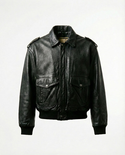 Giacca pelle nera uomo - giacca,