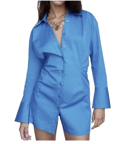 Zara vibrant blue button down - zara,
