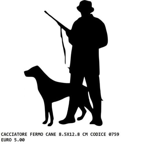Adesivo cacciatore con fucile - adesivo,