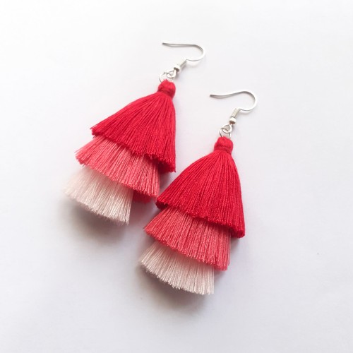 Orecchini nappa strato boho - orecchini,