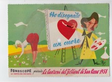 SAN REMO 1958 HO DISEGNATO UN