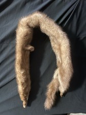 Sciarpa Collo stola Visone Pelliccia Vintage Vera Pelliccia Originale 