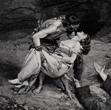 BURIAL OF ATALA - Chateaubriand Romantic Tragedy Scene 1892 Antique Engraving