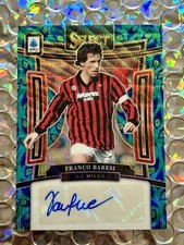 Panini Select Serie A AC Milan Franco Baresi Peacock Parallel Auto Signature
