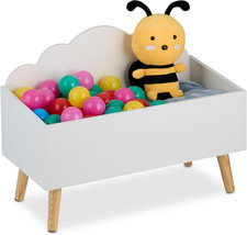 Cassapanca Bambini, Contenitore Portagiochi Da Cameretta, Baule Porta Giochi, MD