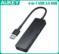Aukey CB-H39 Hub USB 3.0 a 4 porte nero USB-A  lettore di schede adattatore USB