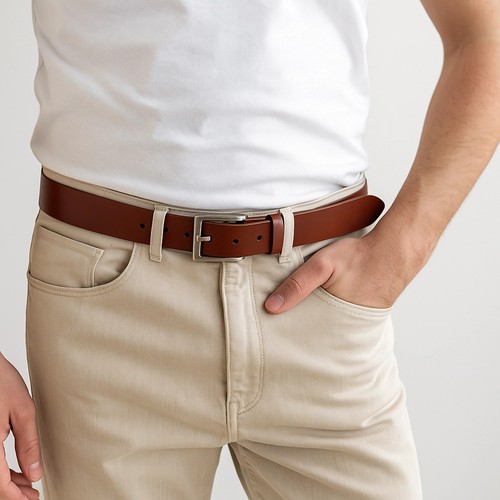Uomo cintura pelle conciata - uomo, in