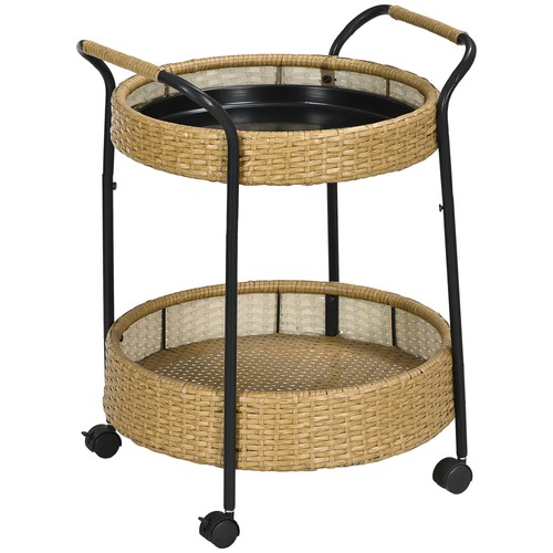 Carrello servizio rattan - carrello,