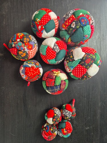 Palline natalizie patchwork