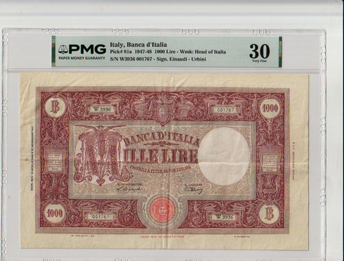Italia 1000 lire 1947 - ​italia,
