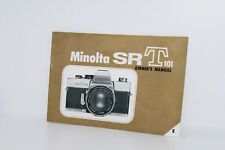 Minolta SRT 101 instructions manual