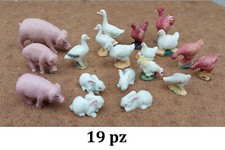 casa presepe animali presepe in resina assortiti galline conigli oche maiali