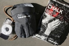 sacchetto DMM da boulder + magnesite + nastro ocun per arrampicata sportiva