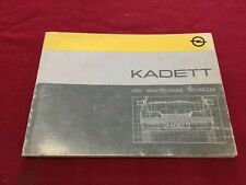 OPEL KADETT 1984 MANUALE LIBRETTO USO MANUTENZIONE ISTRUZIONI ORIGINALE ITALIANO
