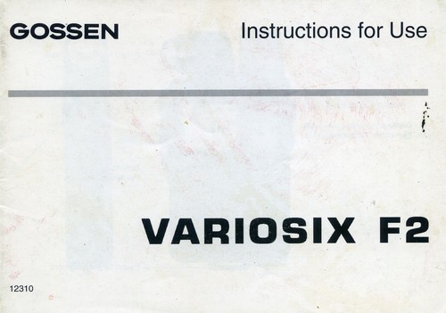 Gossen variosix manuale - variosix,