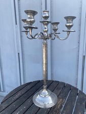 Candelabro a 5 luci argentato