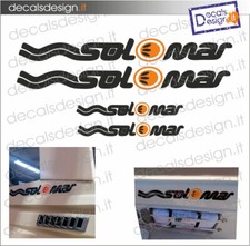 kit adesivi 4 scritte gommone solemar stickers decals nautica