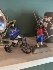 Lotto di 2 sculture in metallo