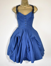 Raro abito paracadute ALLSAINTS vintage Y2K Amikiri UK 12 corsetto look aderente e svasato