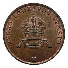 5 centesimi 1849 I tipo - Milano - Francesco Giuseppe I - SPL+