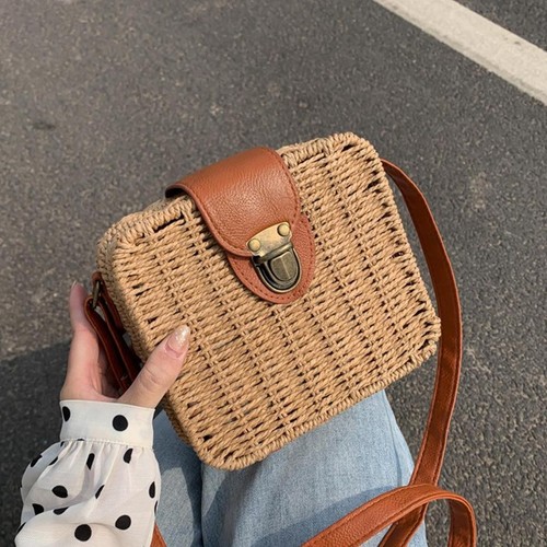 Borsa intrecciata rattan - borsa,