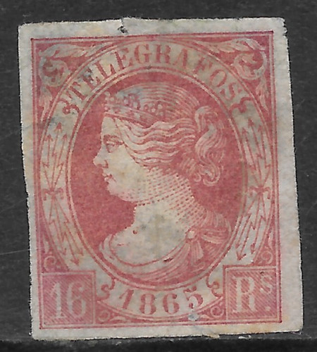 Spagna 1865 usato - usato, 16r
