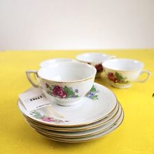 set di 4 tazzine e 4 piattini